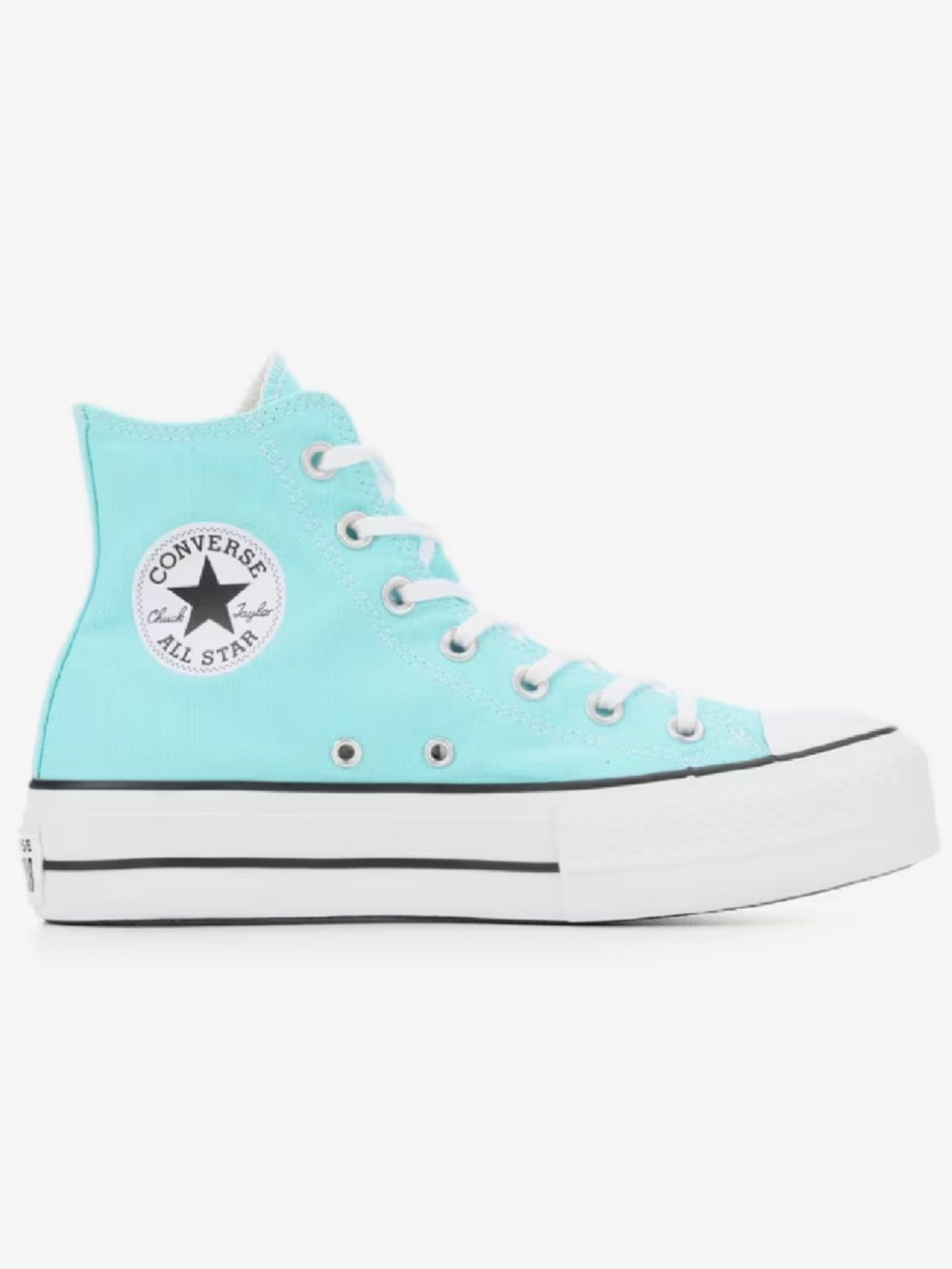 Converse A07570F CTAS LIFT HI TRIPLE CYAN/WHITE/BLACK